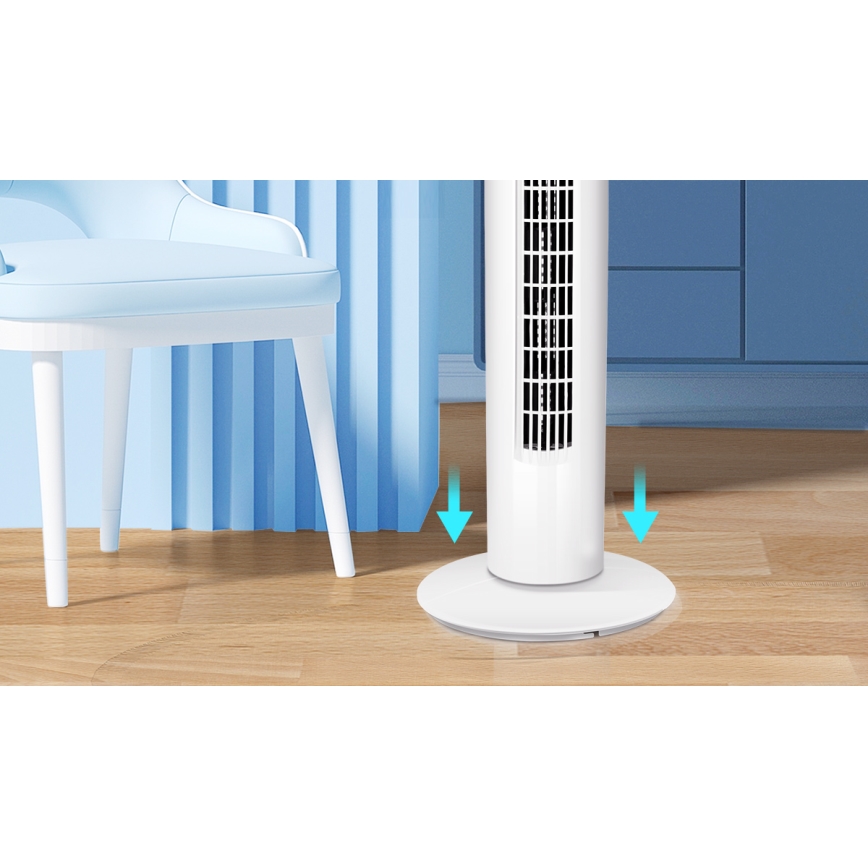 Aigostar - Tårnventilator 45W/230V hvid