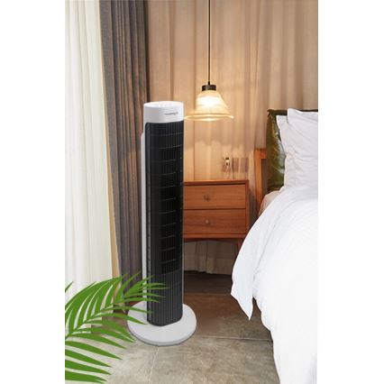 Aigostar - Tårnventilator 45W/230V sort/hvid