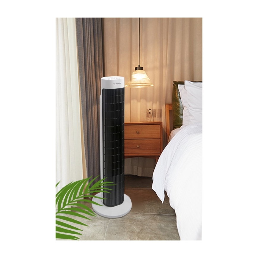 Aigostar - Tårnventilator 45W/230V sort/hvid
