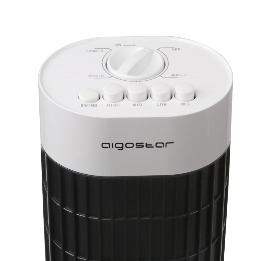 Aigostar - Tårnventilator 45W/230V sort/hvid