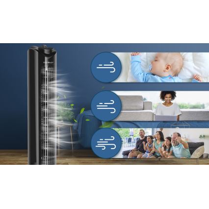 Aigostar - Tårnventilator 45W/230V sort