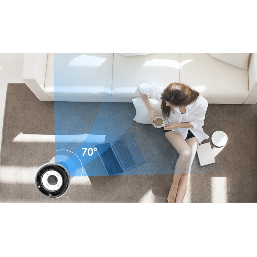 Aigostar - Tårnventilator 50W/230V sort/hvid + fjernbetjening