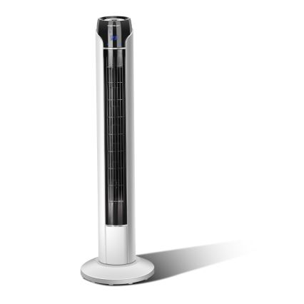 Aigostar - Tårnventilator 50W/230V sort/hvid + fjernbetjening