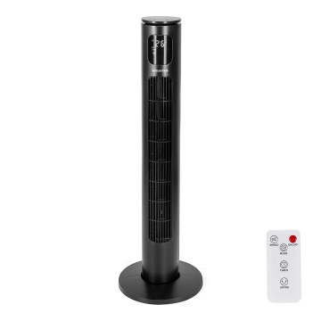 Aigostar - Tårnventilator 50W/230V sort Wi-Fi + fjernbetjening
