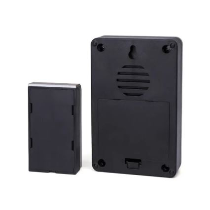 Aigostar - Trådløs dørklokke 3xAA/12V IP44 sort/kobber