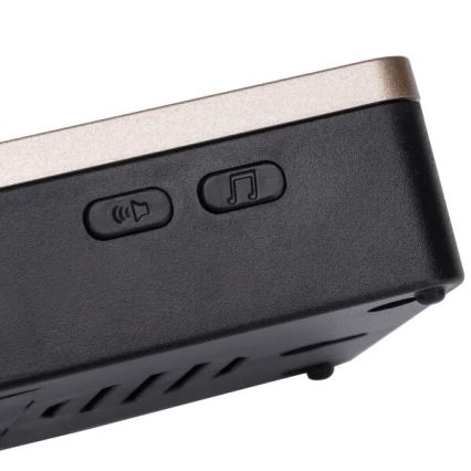 Aigostar - Trådløs dørklokke 3xAA/12V IP44 sort/kobber