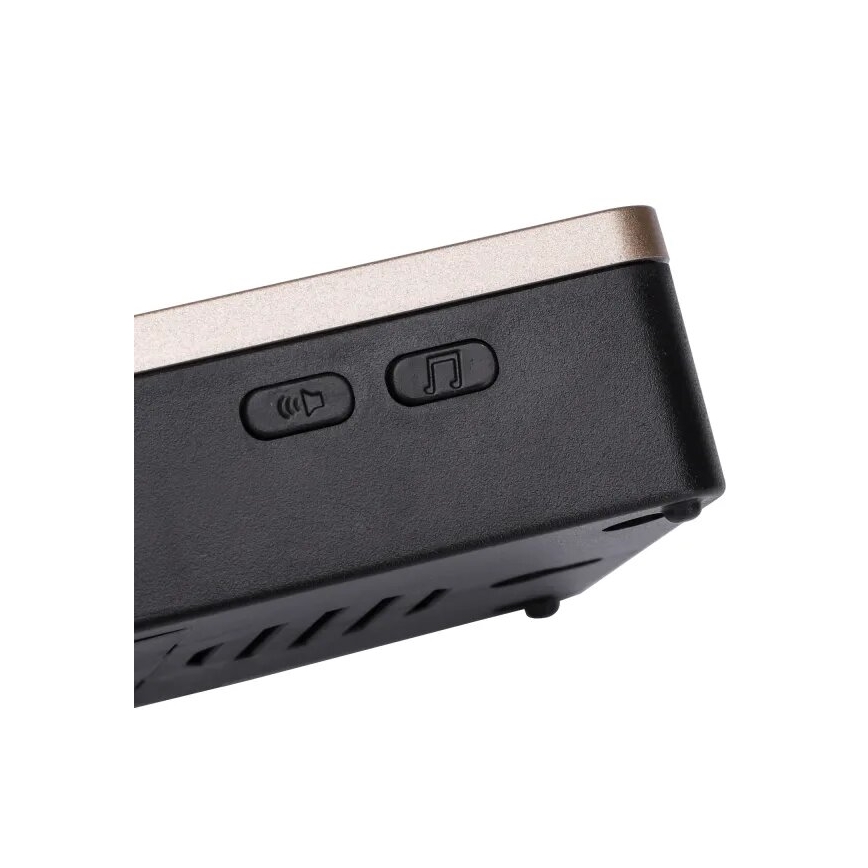 Aigostar - Trådløs dørklokke 3xAA/12V IP44 sort/kobber