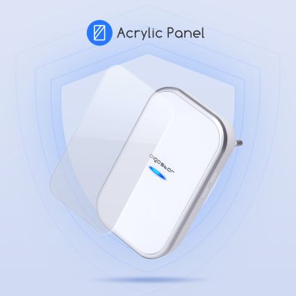 Aigostar - Trådløs dørklokke til stikkontakt 230V/12V IP44 hvid