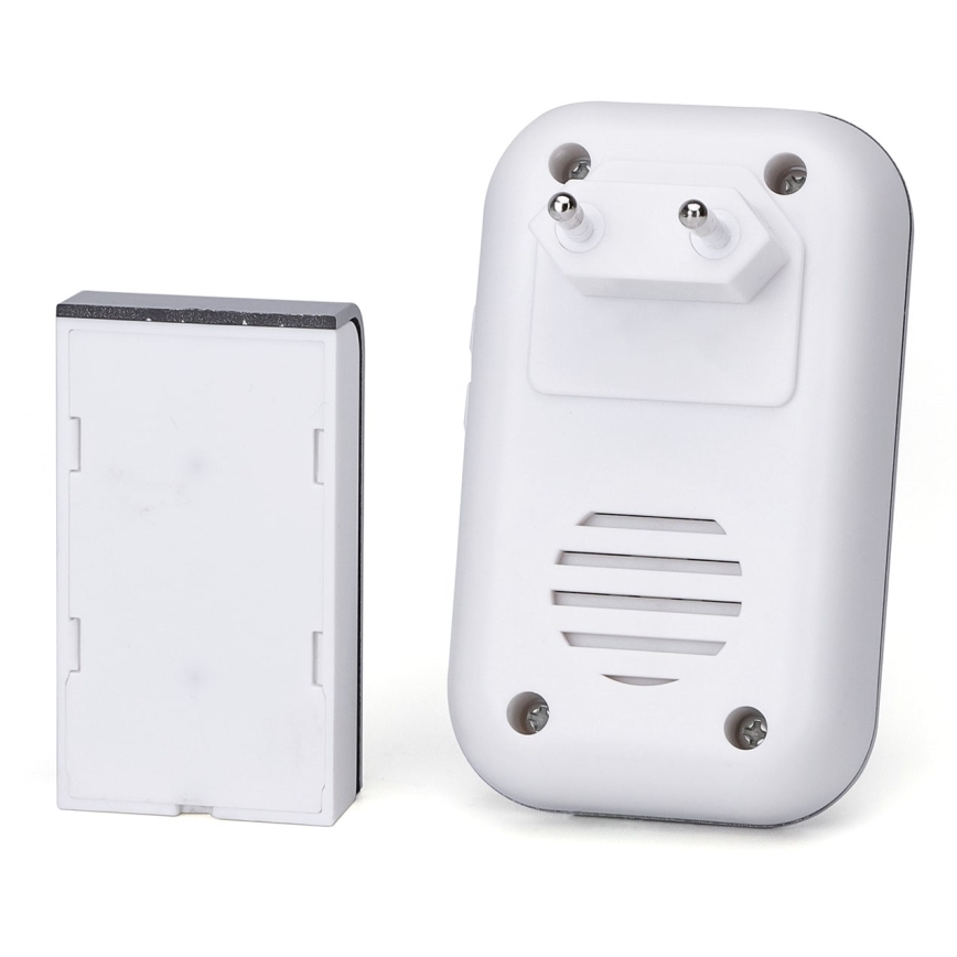 Aigostar - Trådløs plugin-dørklokke 230V IP44 hvid