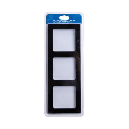 Aigostar - Tredobbelt glasramme, sort