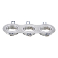 Aigostar - Trippelramme til indbygningsspot GU10 25,5x9,1 cm mat krom