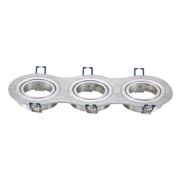 Aigostar - Trippelramme til indbygningsspot GU10 25,5x9,1 cm mat krom