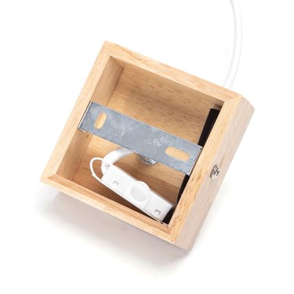 Aigostar - Træpendel på ledning 1xE27/60W/230V i fyrretræ