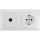 Aigostar - TV-stik og SCHUKO-stikkontakt 230 V med ramme i hvid