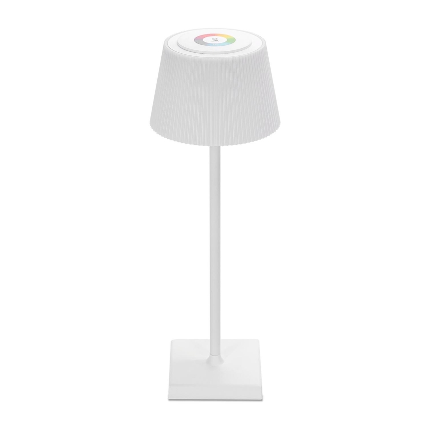 Aigostar - Udendørs LED bordlampe m. RGBW-farver dæmpbar og genopladelig LED/4W/5V 3600 mAh hvid IP54