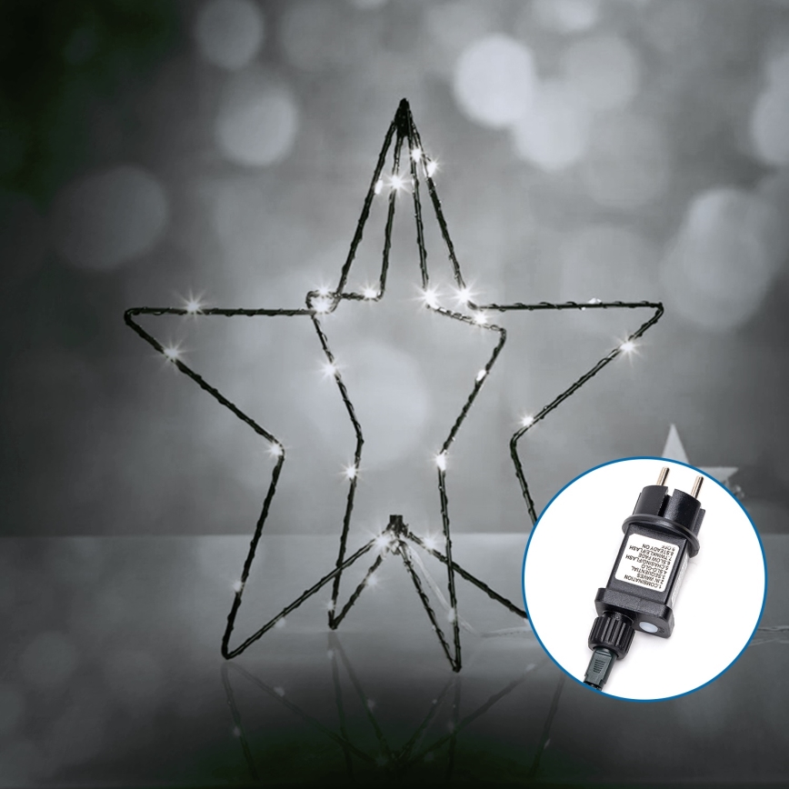 Aigostar - Udendørs LED juledekoration 3,6W/230V stjerne 30 cm IP44 kold hvid