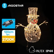Aigostar - Udendørs LED juledekoration 3,6W/31/230V 2700K 120 cm IP44 snemand