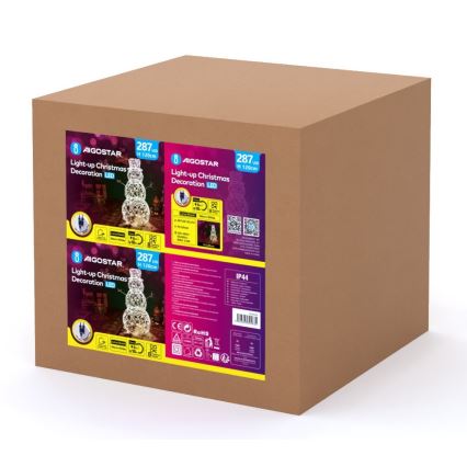 Aigostar - Udendørs LED juledekoration 3,6W/31/230V 2700K 120 cm IP44 snemand