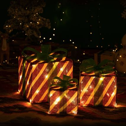 Aigostar- Udendørs LED juledekoration 3,6W/31/230V 2700K 20/25/30cm IP44 gaver