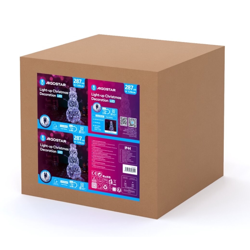 Aigostar - Udendørs LED juledekoration 3,6W/31/230V 6500K 120cm IP44 snemand