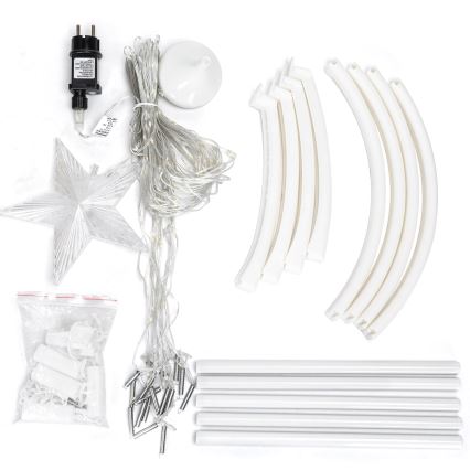 Aigostar - Udendørs LED juledekoration LED/3,6W/230V 180 cm IP44 kold hvid