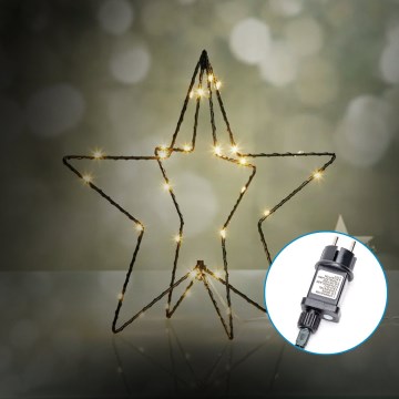 Aigostar-Udendørs LED juledekoration LED/3,6W/230V stjerne 30cm IP44 varm hvid