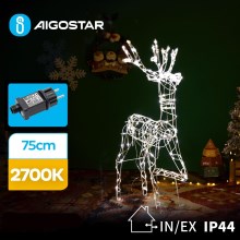 Aigostar - Udendørs LED juledekoration LED/3,6W/31/230V 2700K 75 cm IP44 rensdyr