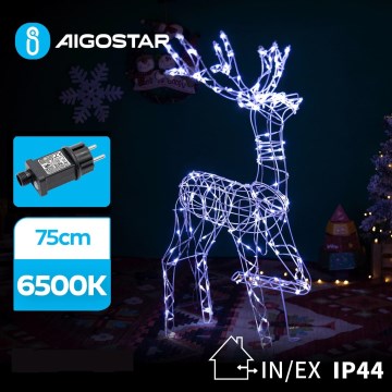 Aigostar - Udendørs LED juledekoration LED/3,6W/31/230V 6500K 75 cm IP44 rensdyr