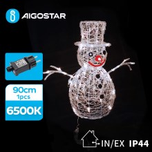 Aigostar-Udendørs LED juledekoration LED/3,6W/31/230V 6500K 90cm IP44 snemand