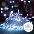 Aigostar - Udendørs LED julelyskæde 100xLED/8 funktioner 10,3m IP44 kold hvid