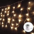 Aigostar-Udendørs LED julelyskæde 100xLED/8 funktioner 3xAA 8x0,4m IP44 varm hvid