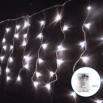 Aigostar - Udendørs LED julelyskæde 100xLED/8 funktioner 8x0,4m IP44 kold hvid