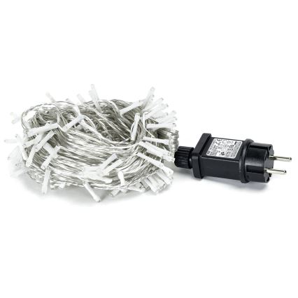 Aigostar - Udendørs LED julelyskæde 150xLED/8 funktioner 18m IP44 kold hvid