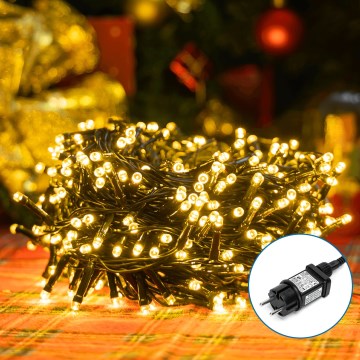 Aigostar - Udendørs LED julelyskæde 200xLED/8 funktioner 13m IP44 varm hvid