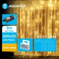 Aigostar - Udendørs LED julelyskæde 200xLED/8 funktioner 5x2m IP44 varm hvid