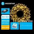 Aigostar - Udendørs LED julelyskæde 200xLED/8 funktioner 8m IP44 varm hvid