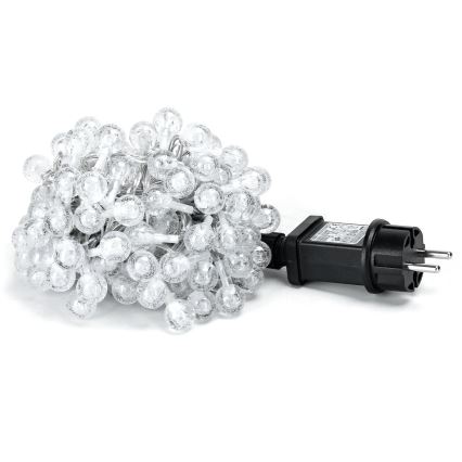 Aigostar - Udendørs LED julelyskæde 50xLED/8 funktioner 8m IP44 kold hvid