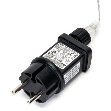 Aigostar - Udendørs LED julelyskæde 50xLED/8 funktioner 8m IP44 varm hvid
