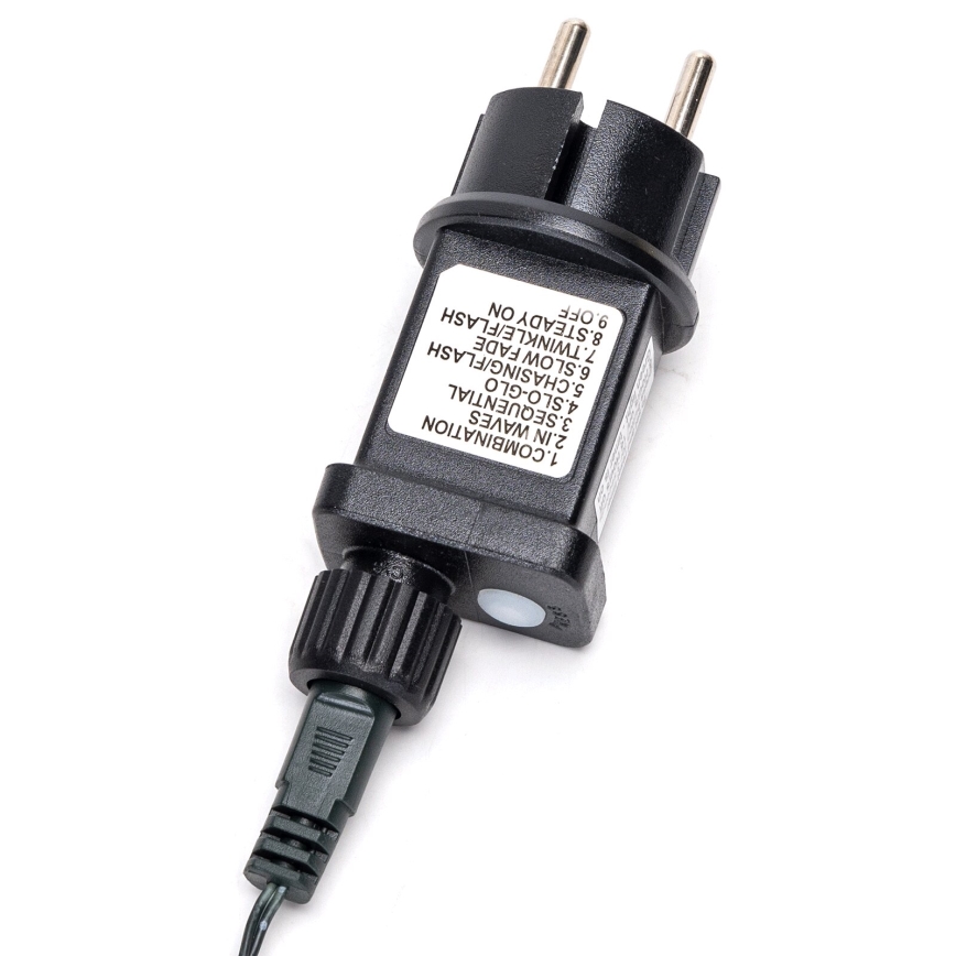 Aigostar - Udendørs LED julelyskæde 600xLED/8 funktioner 18 m IP44 varm hvid
