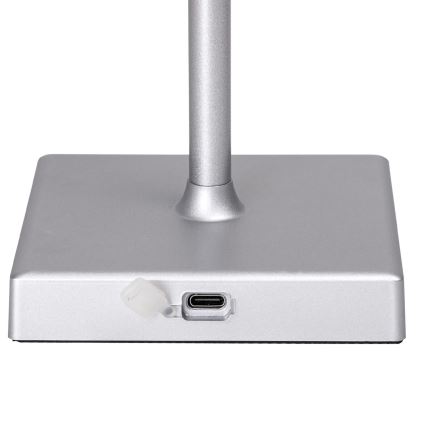 Aigostar - Udendørs LED lampe m. RGBW-farver dæmpbar og genopladelig LED/4W/5V 3600mAh hvid/mat krom IP54