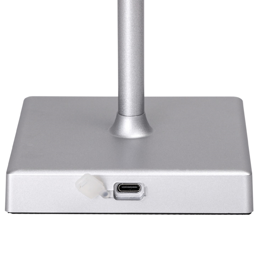 Aigostar - Udendørs LED lampe m. RGBW-farver dæmpbar og genopladelig LED/4W/5V 3600mAh hvid/mat krom IP54