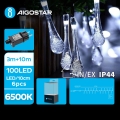 Aigostar - Udendørs LED lyskæde 100xLED/8 funktioner 13 m IP44 kold hvid