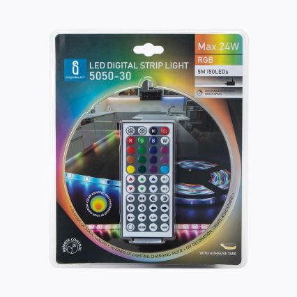 Aigostar - Udendørs LED strip dæmpbar RGB-farver 5 m LED/24W/12/230V IP65