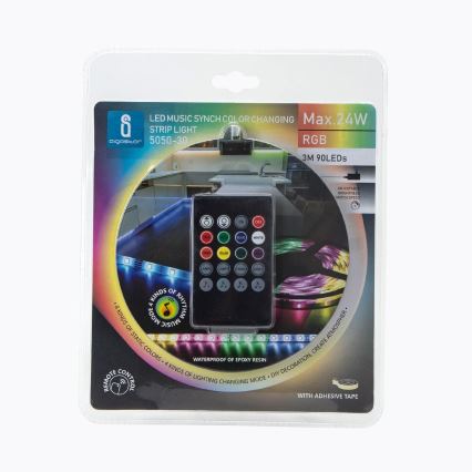 Aigostar - Udendørs LED strip dæmpbart RGB-farver 3 m LED/24W/12/230V IP65