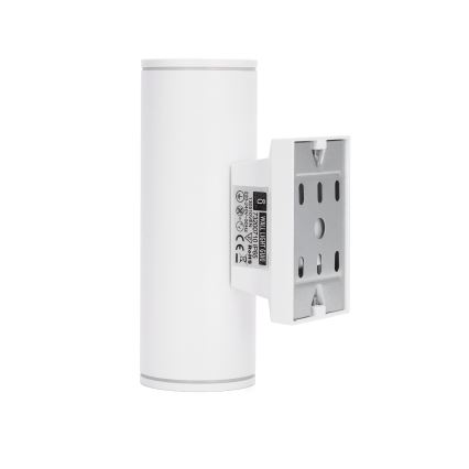 Aigostar - Udendørs væglampe 2xGU10/230V hvid IP65 rund
