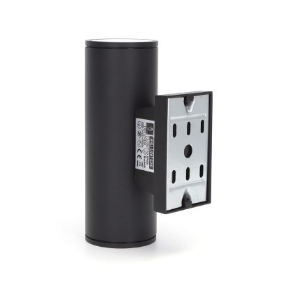 Aigostar - Udendørs væglampe 2xGU10/35W/230V IP65 sort rund