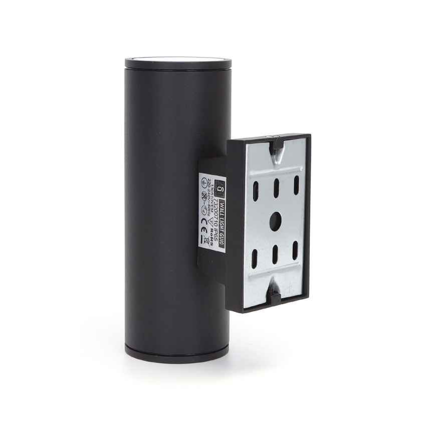 Aigostar - Udendørs væglampe 2xGU10/35W/230V IP65 sort rund