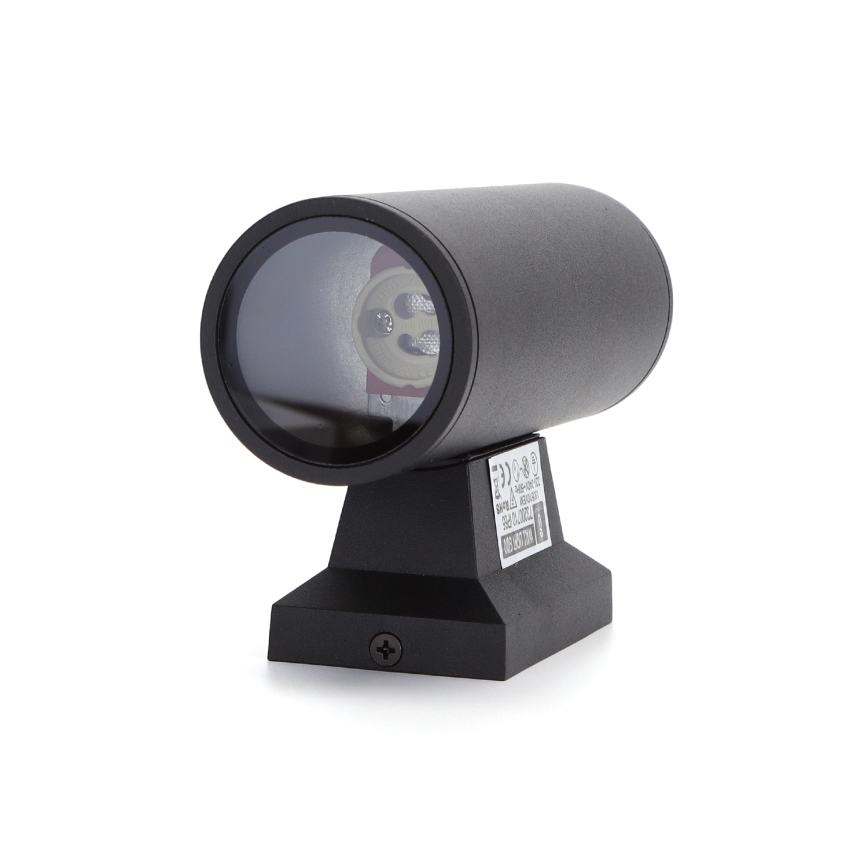 Aigostar - Udendørs væglampe 2xGU10/35W/230V IP65 sort rund