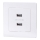 Aigostar - USB-stikkontakt med ramme, 2x USB-A, hvid