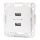Aigostar - USB-stikkontakt uden ramme 2x USB-A hvid